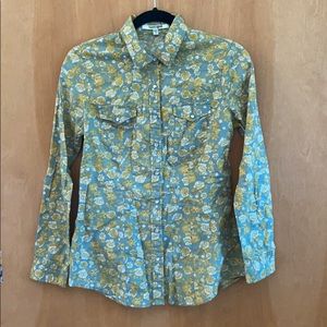 Floral print button up shirt